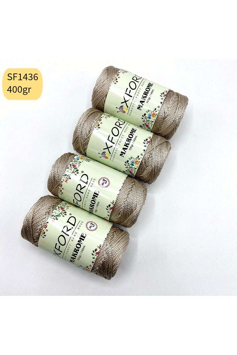 Stok Fazlası 400 gram PP No:4 Makrome Bej SF1436