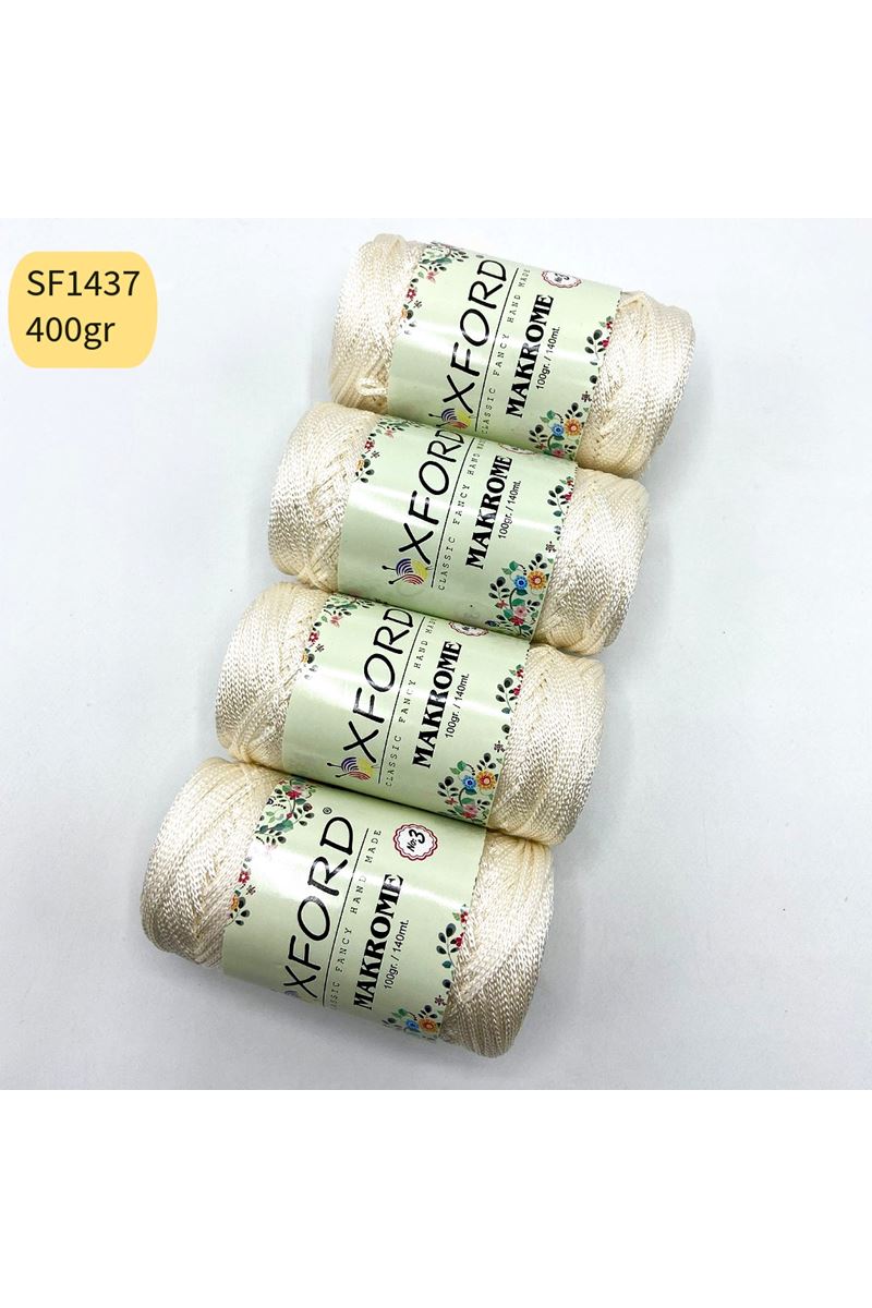 Stok Fazlası 400 gram PP No:4 Makrome Krem SF1437