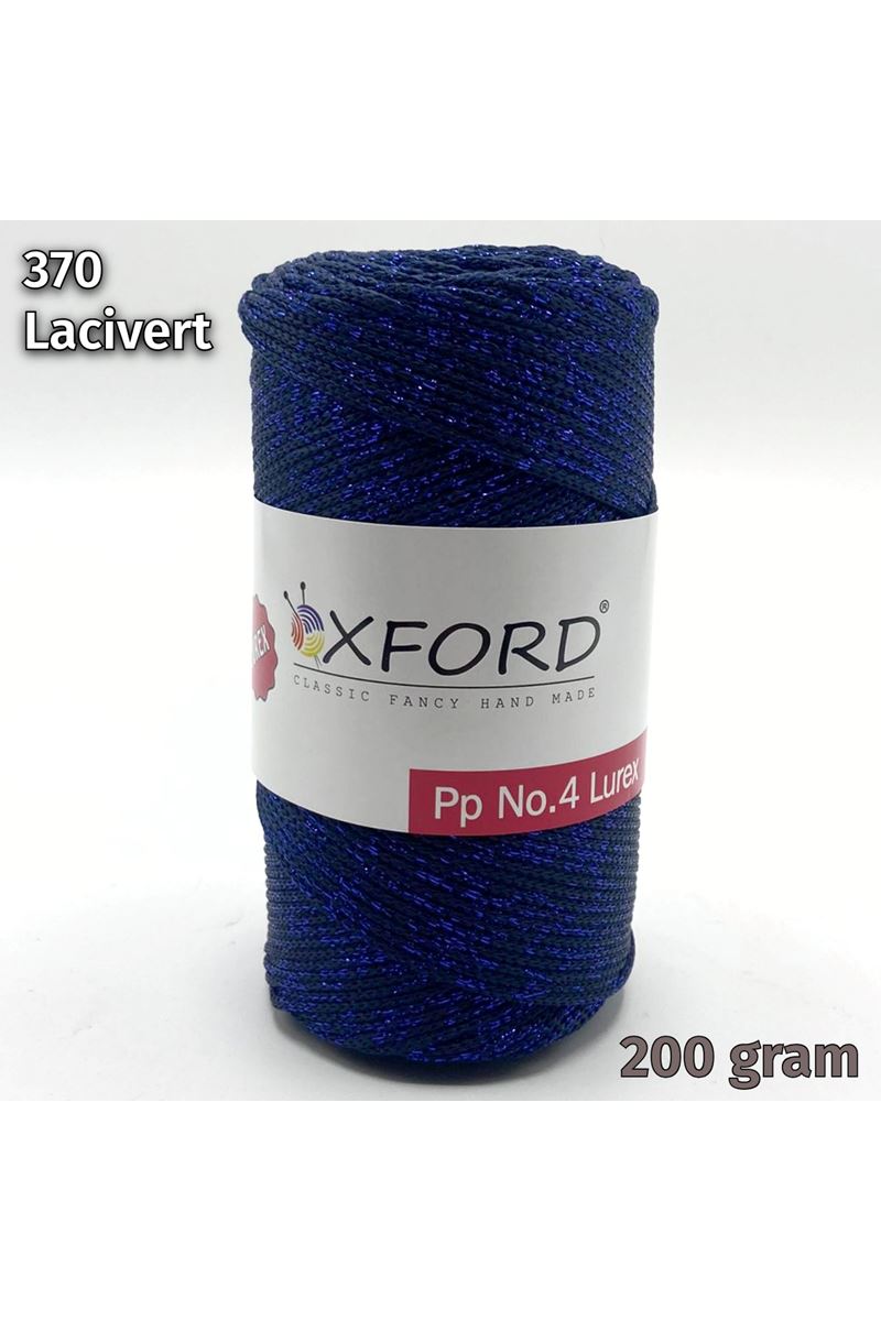 Oxford No:4 200 gram Simli Lurex Makrome - Lacivert - 370