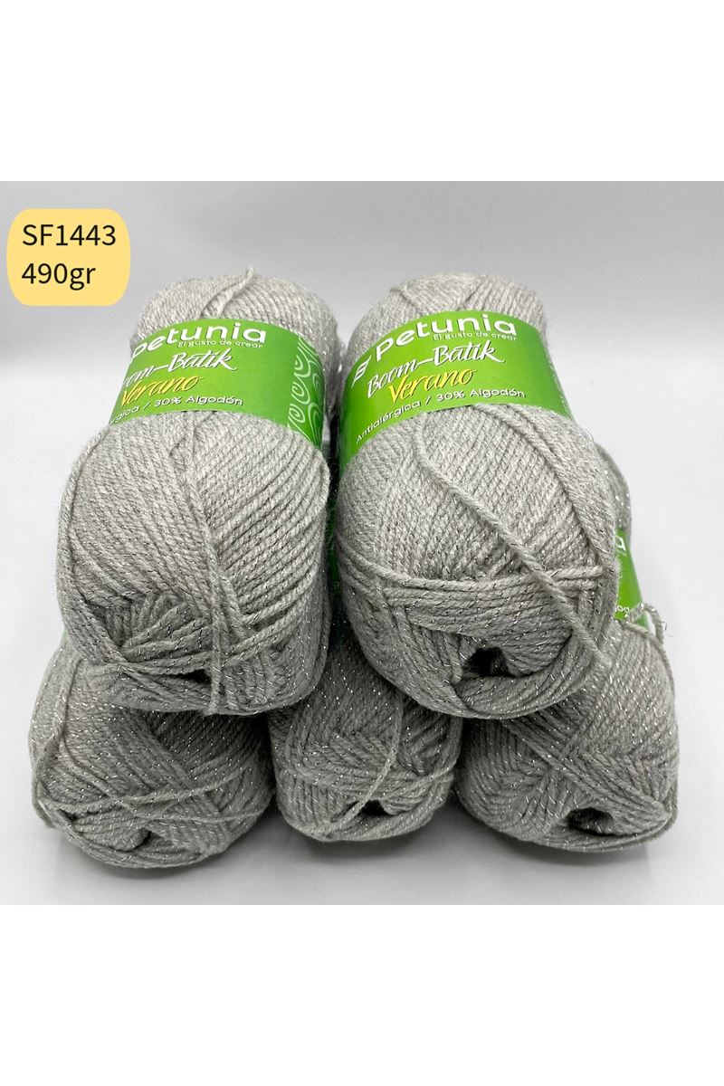 Stok Fazlası 5'li Paket 490gr Simli Akrilik Gri SF1443