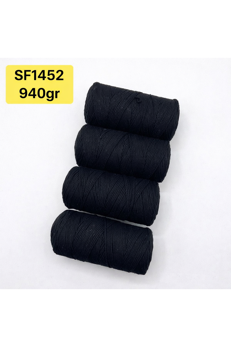 Stok Fazlası 940 Cotton Makrome Siyah SF1452