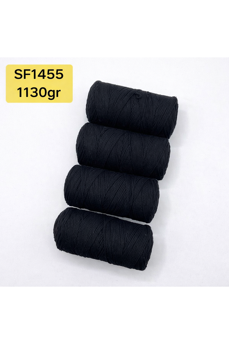 Stok Fazlası 1130 Cotton Makrome Siyah SF1455