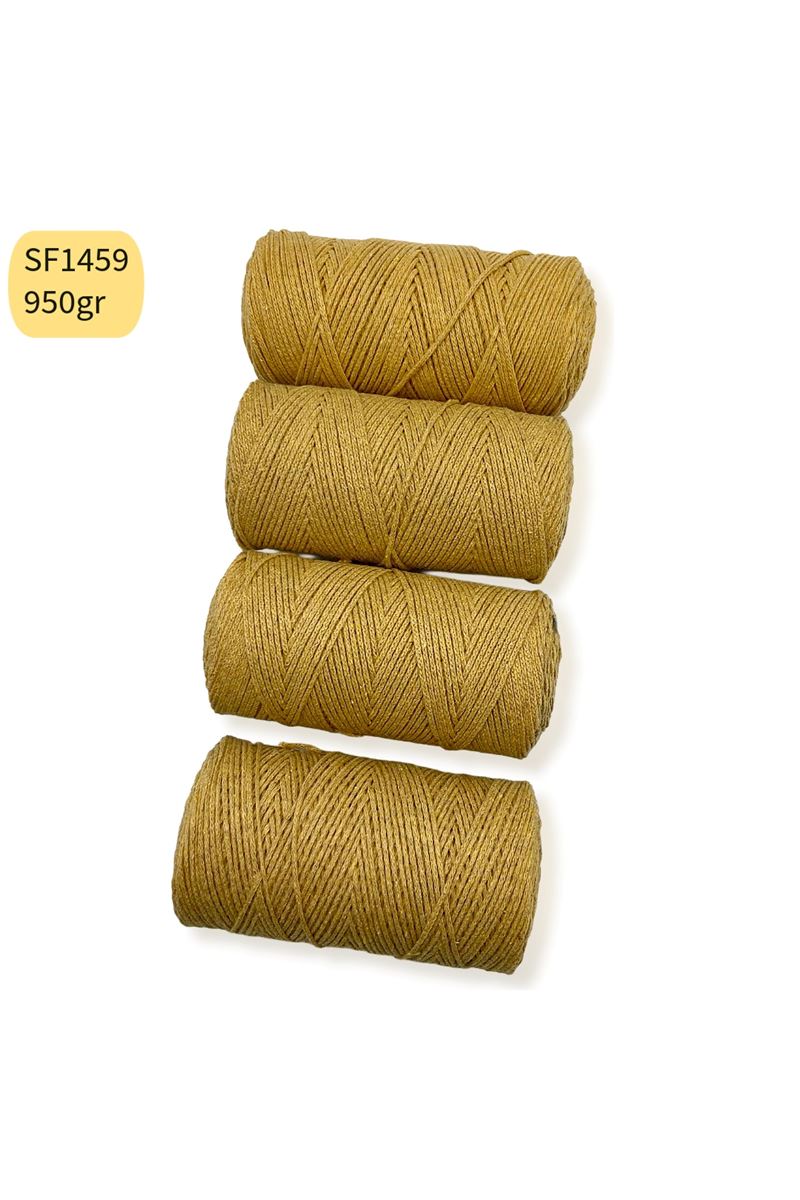 Stok Fazlası 950gr Cotton Makrome Hardal Tonları SF1459