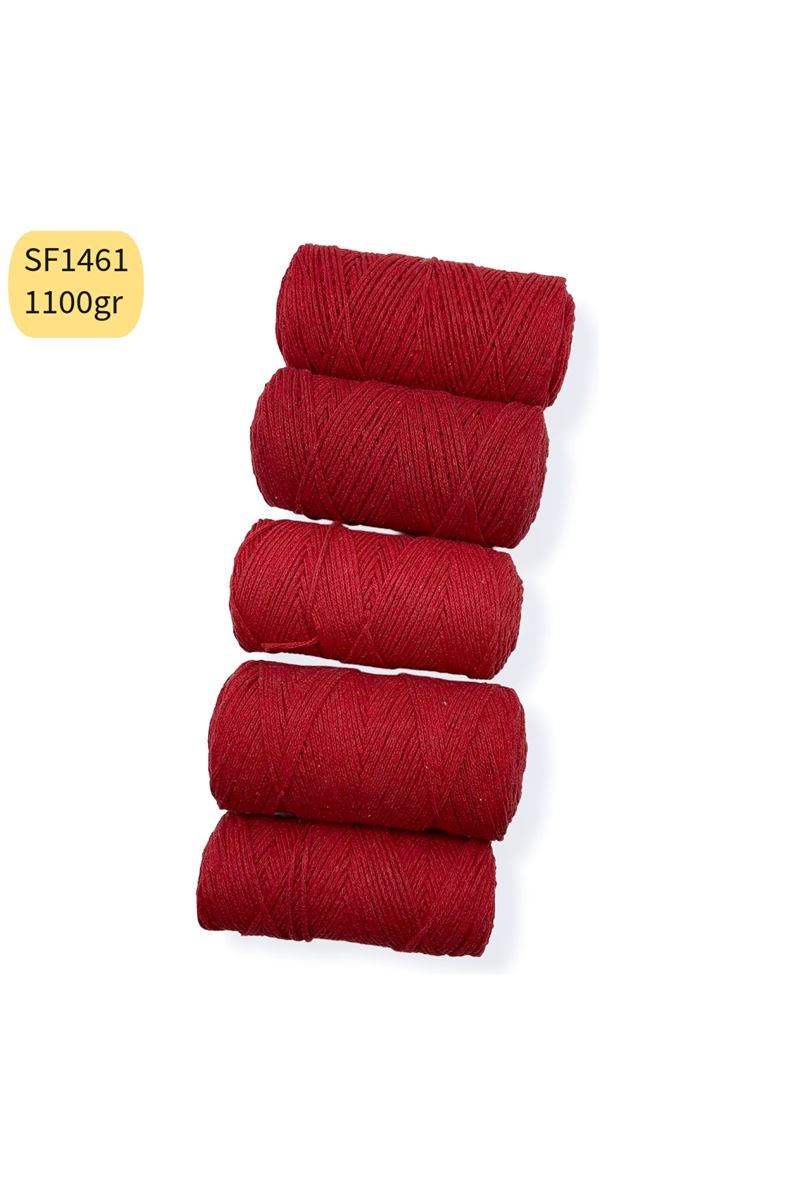Stok Fazlası 1100gr Cotton Makrome Kırmızı Tonları SF1461