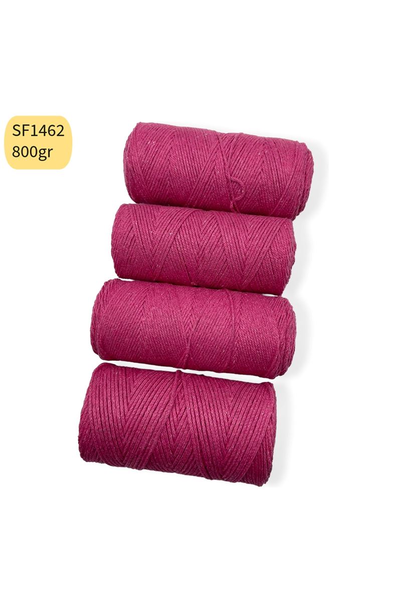 Stok Fazlası 800gr Cotton Makrome Fuşya Tonları SF1462