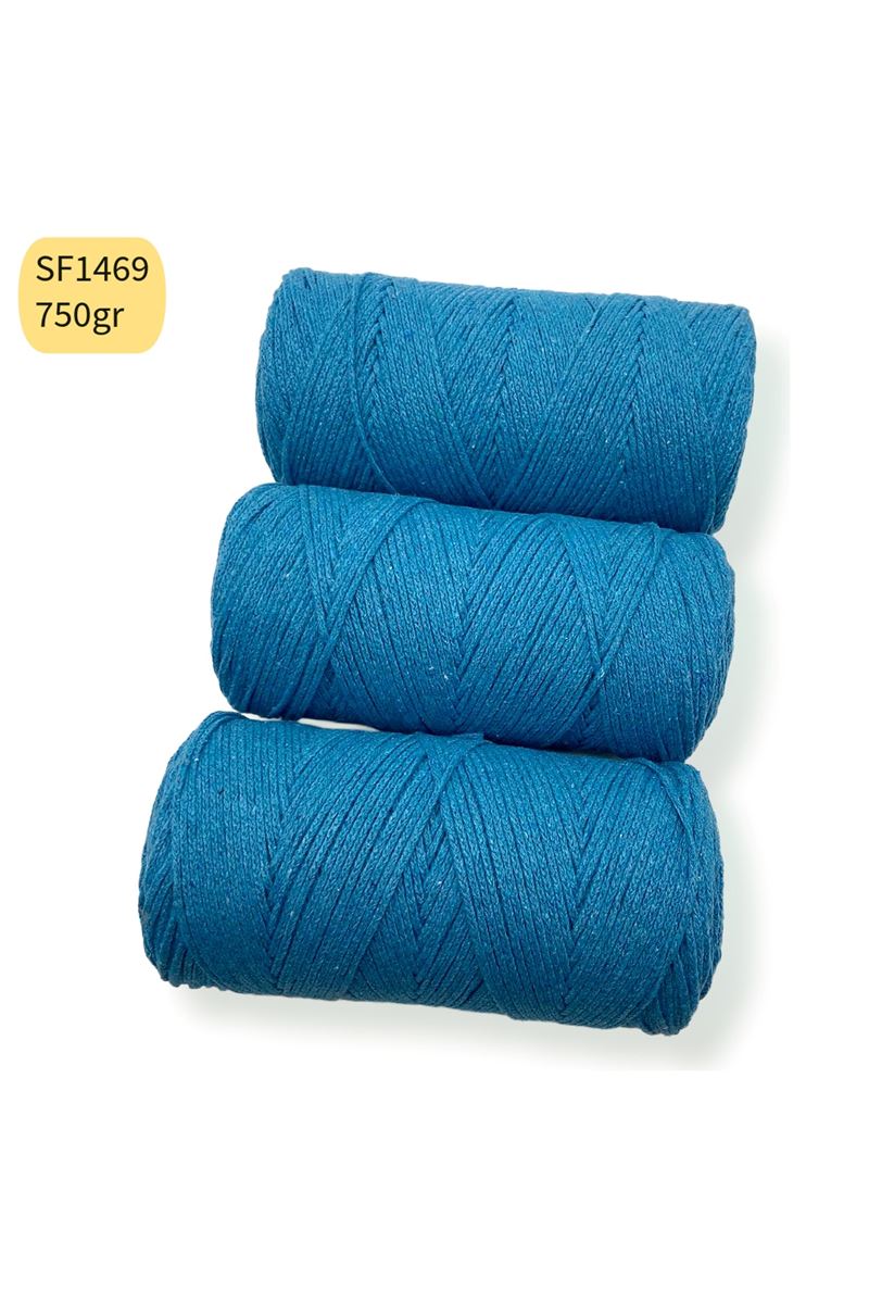 Stok Fazlası 750gr Cotton Makrome Koyu Turkuaz SF1469
