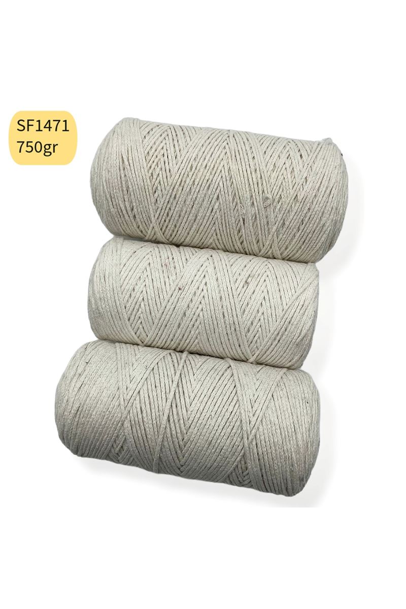 Stok Fazlası 750gr Cotton Makrome Ekru Tonları SF1471