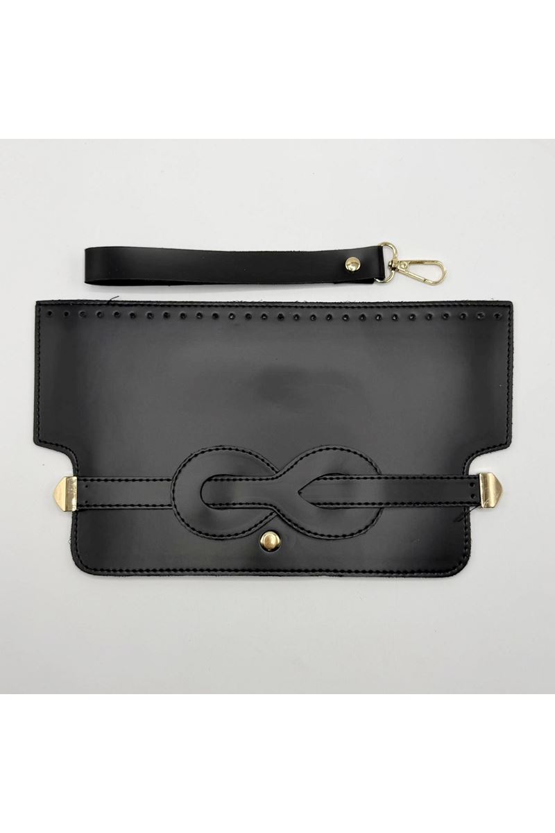 Sonsuzluk Model Deri Çanta Seti 01 - Siyah