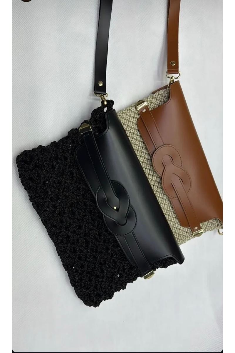 Sonsuzluk Model Deri Çanta Seti 02 - Kahve 