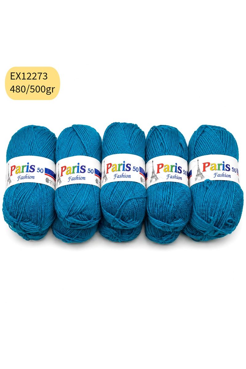 İhraç Fazlası 10'lu Paket 480/500 gr Patiklik Akrilik Turkuaz EX12273