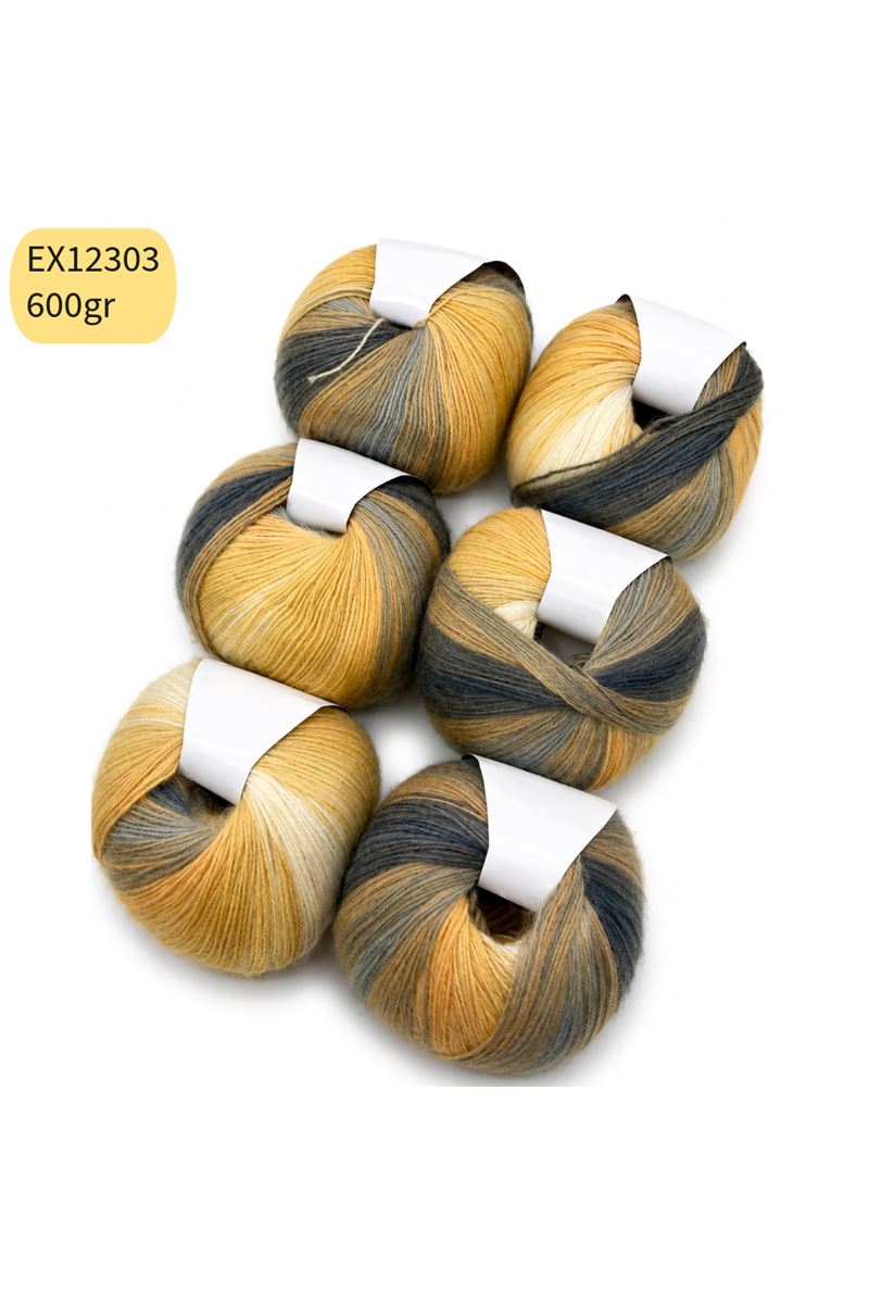 İhraç Fazlası 6'lı Paket 600 gr Angora Ebruli EX12303