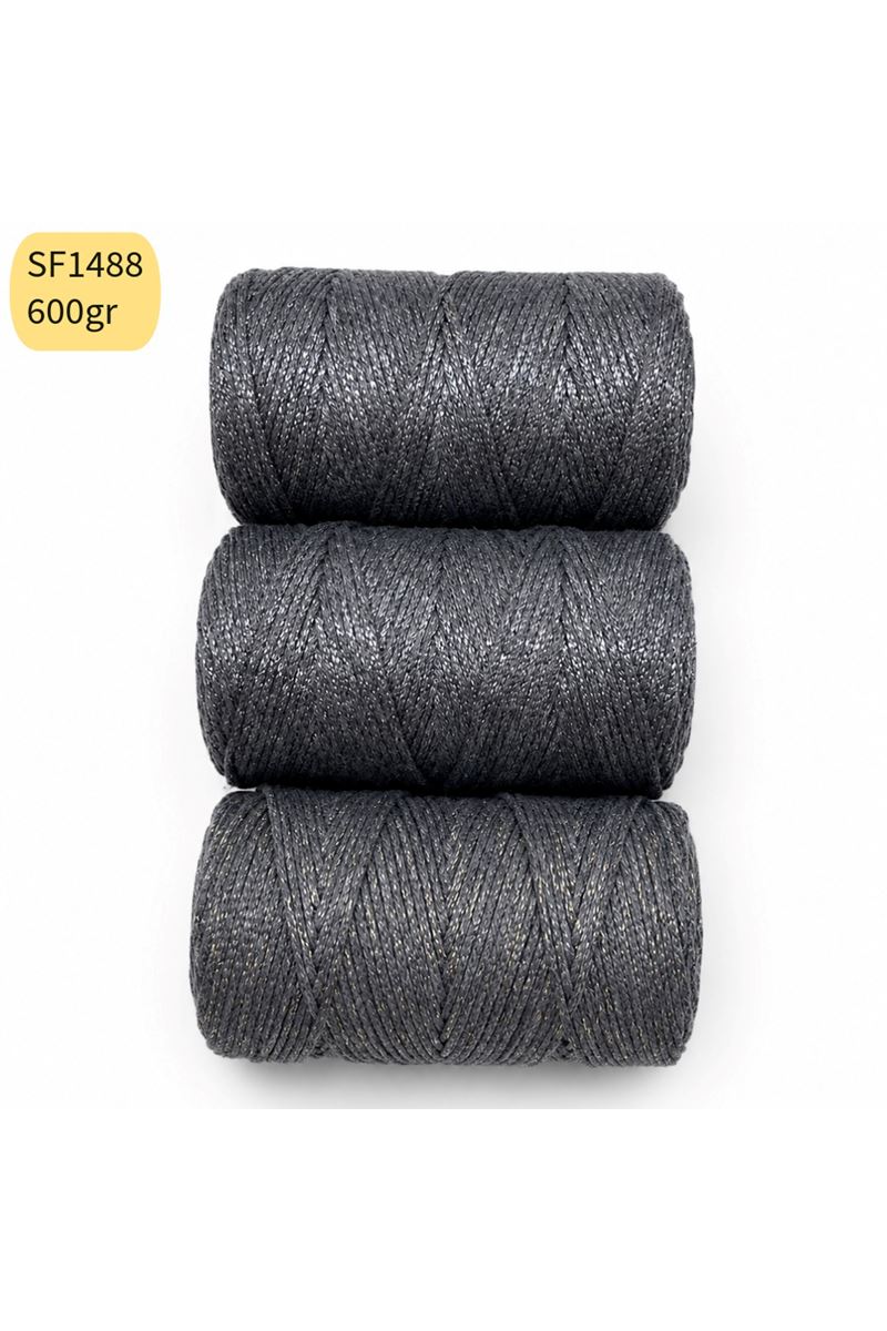 Stok Fazlası 600gr Cotton Lurex Makrome Mix SF1488