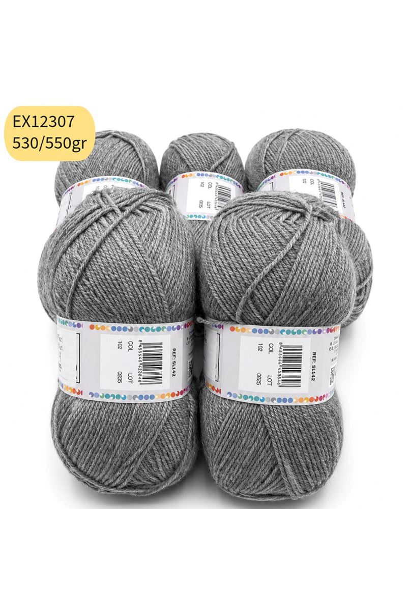 İhraç Fazlası 5'li Paket 530/550 gr Akrilik Gri EX12307