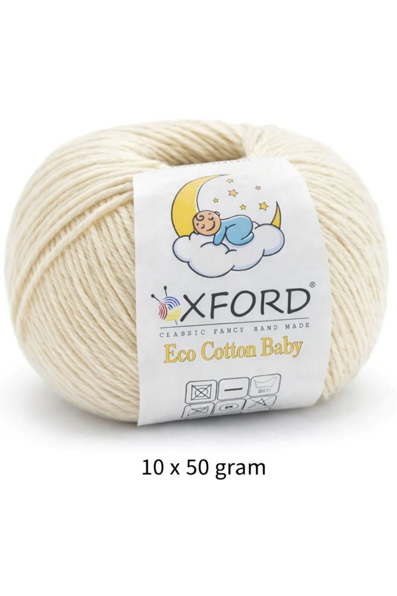 10'lu Paket Eco Cotton Baby - Ince Cotton Ip - Tığ Işi - Punch Ipi 1550 Koyu Krem
