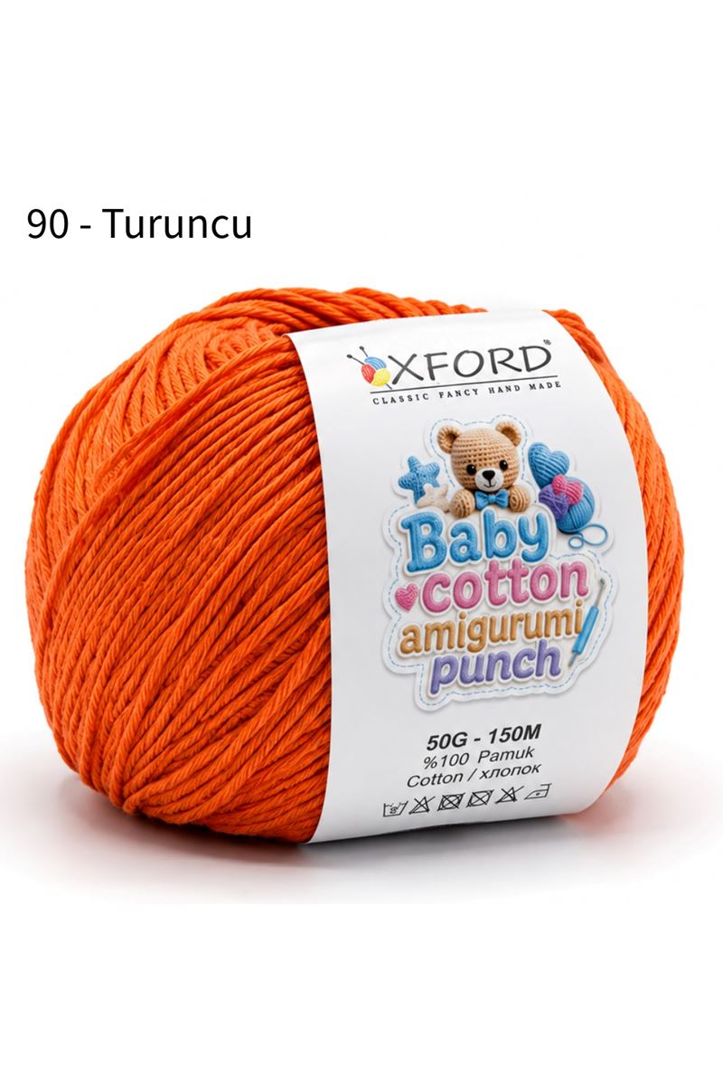 Oxford Baby Cotton Amigurumi Punch 50 gr 150 m No:090 Turuncu