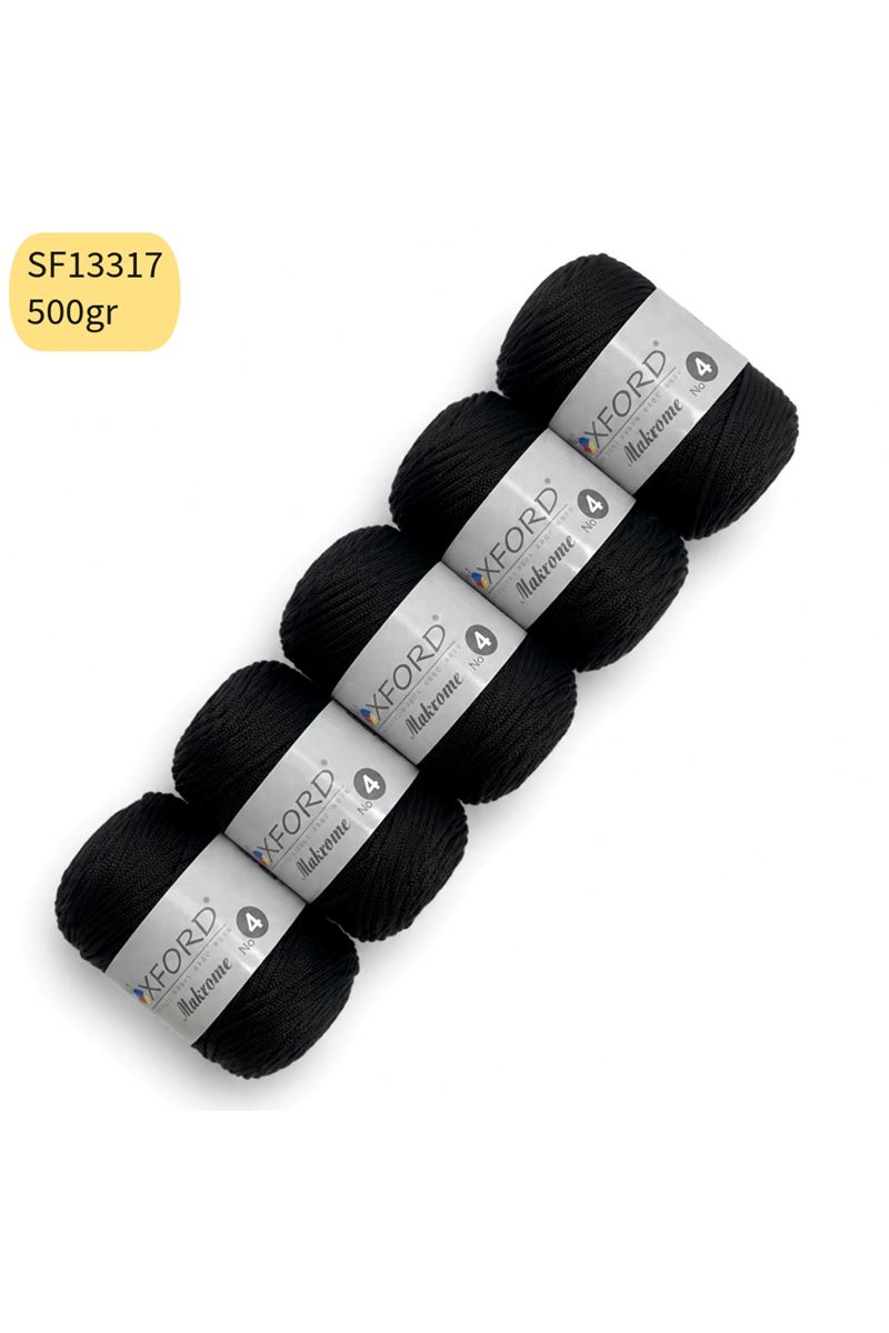 Stok Fazlası 500 gram PP No:4 Makrome Siyah SF13317