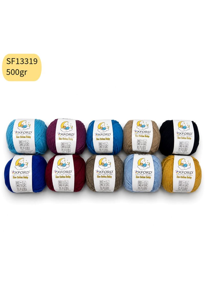 10’lu Paket Eco Cotton Baby - İnce Cotton İp - Tığ İşi - Punch İpi- SF13319