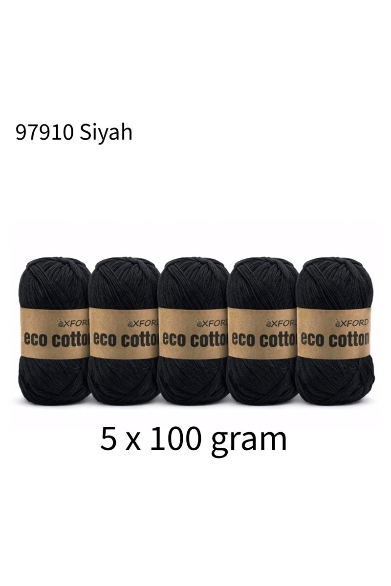 5'li Paket Eco Cotton 100gr-200m No:97910 Siyah