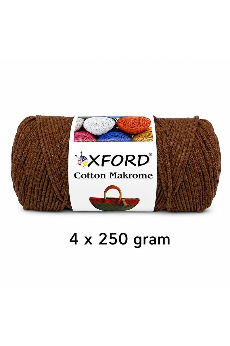 Cotton Makrome 4'lü Paket No:044 Kahve
