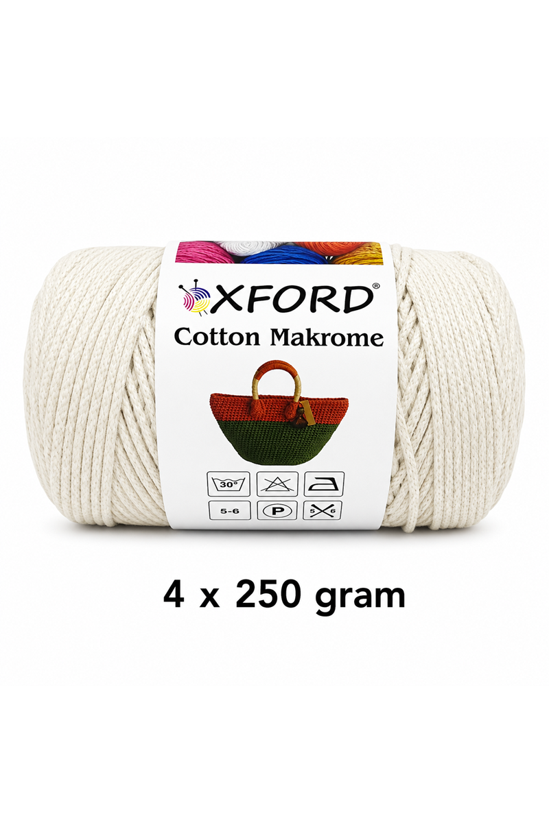 Cotton Makrome 4'lü Paket No:069 Açık Krem
