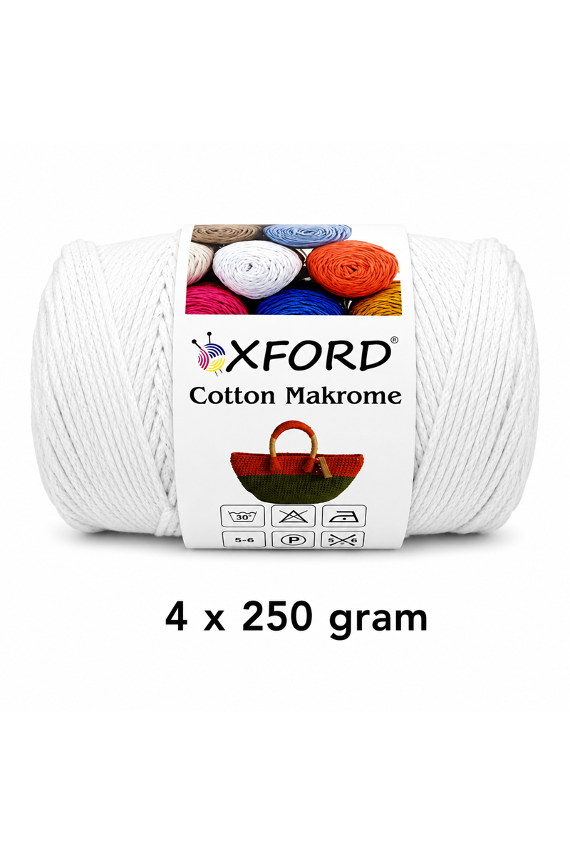 Cotton Makrome 4'lü Paket No:10000 Beyaz