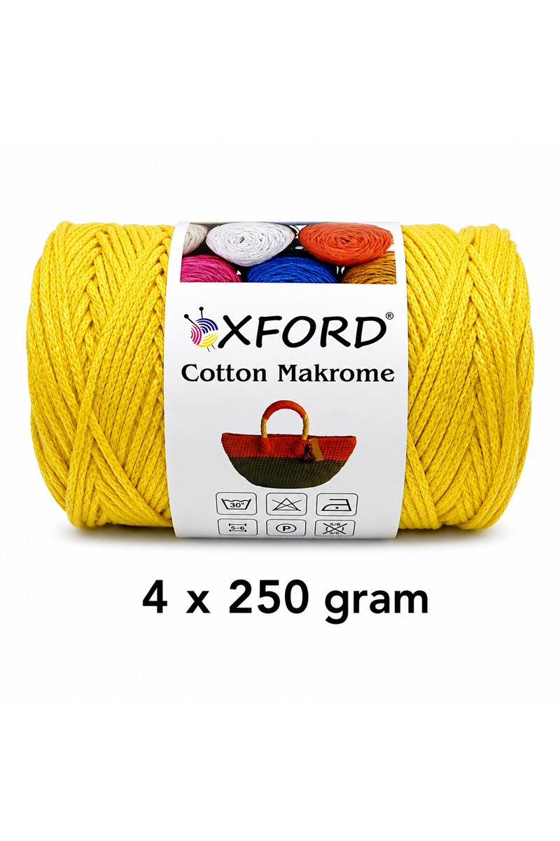 Cotton Makrome 4'lü Paket No:1222 Sarı