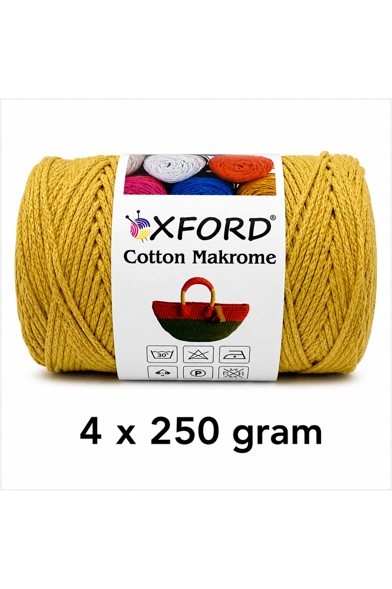 Cotton Makrome 4'lü Paket No:1223 Hardal
