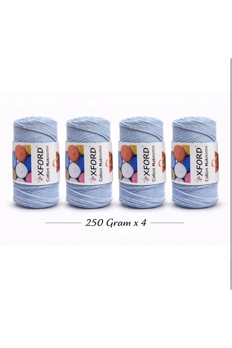 Cotton Makrome 4'lü Paket No:007 Bebe Mavi