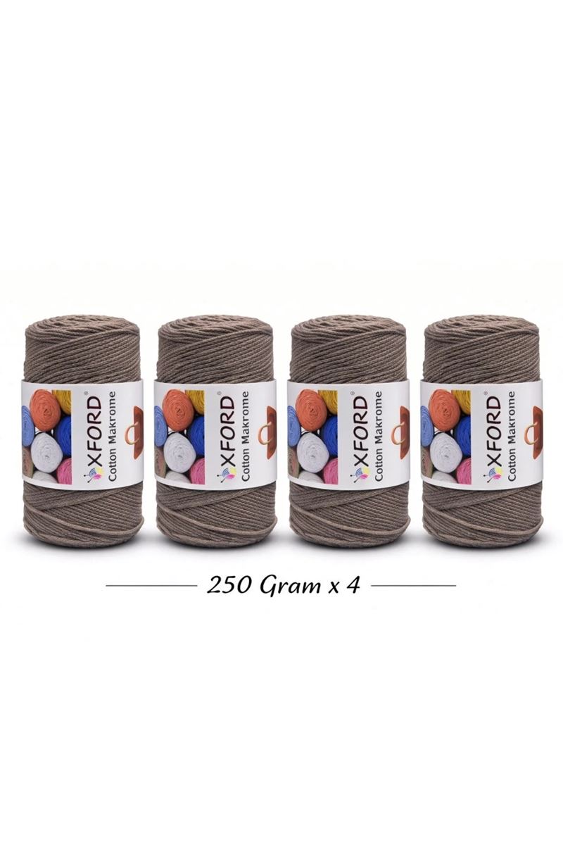 Cotton Makrome 4'lü Paket No:018 Kahverengi