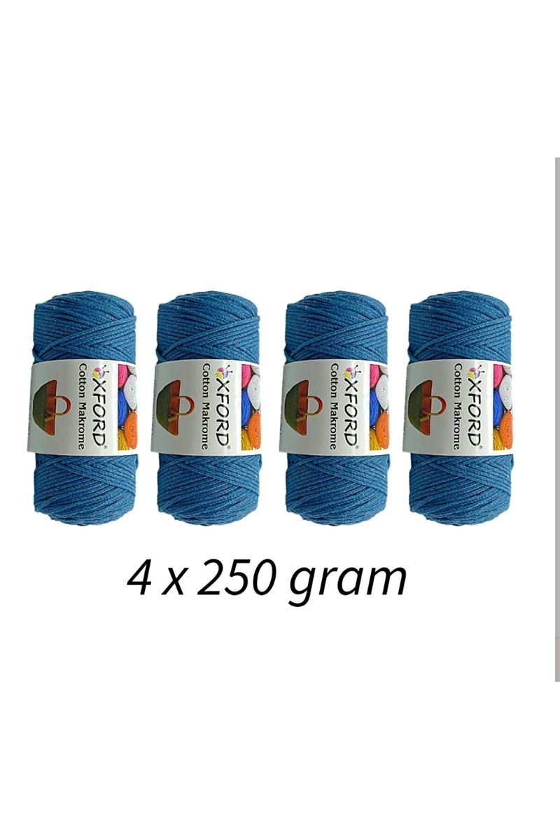 Cotton Makrome 4'lü Paket No:020 Havacı Mavi
