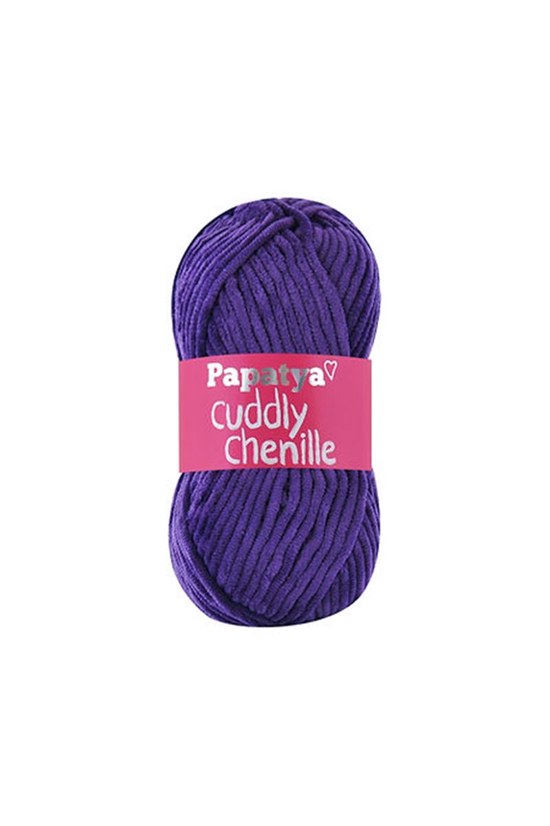 Papatya Cuddly Chenille Kadife 4575 Mor