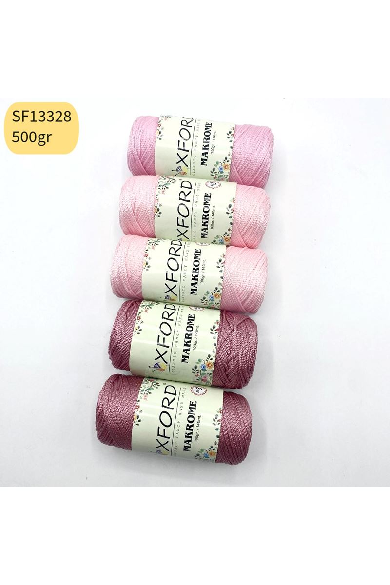 Stok Fazlası 500 gram PP No:3 Makrome Pembe Mix SF13328
