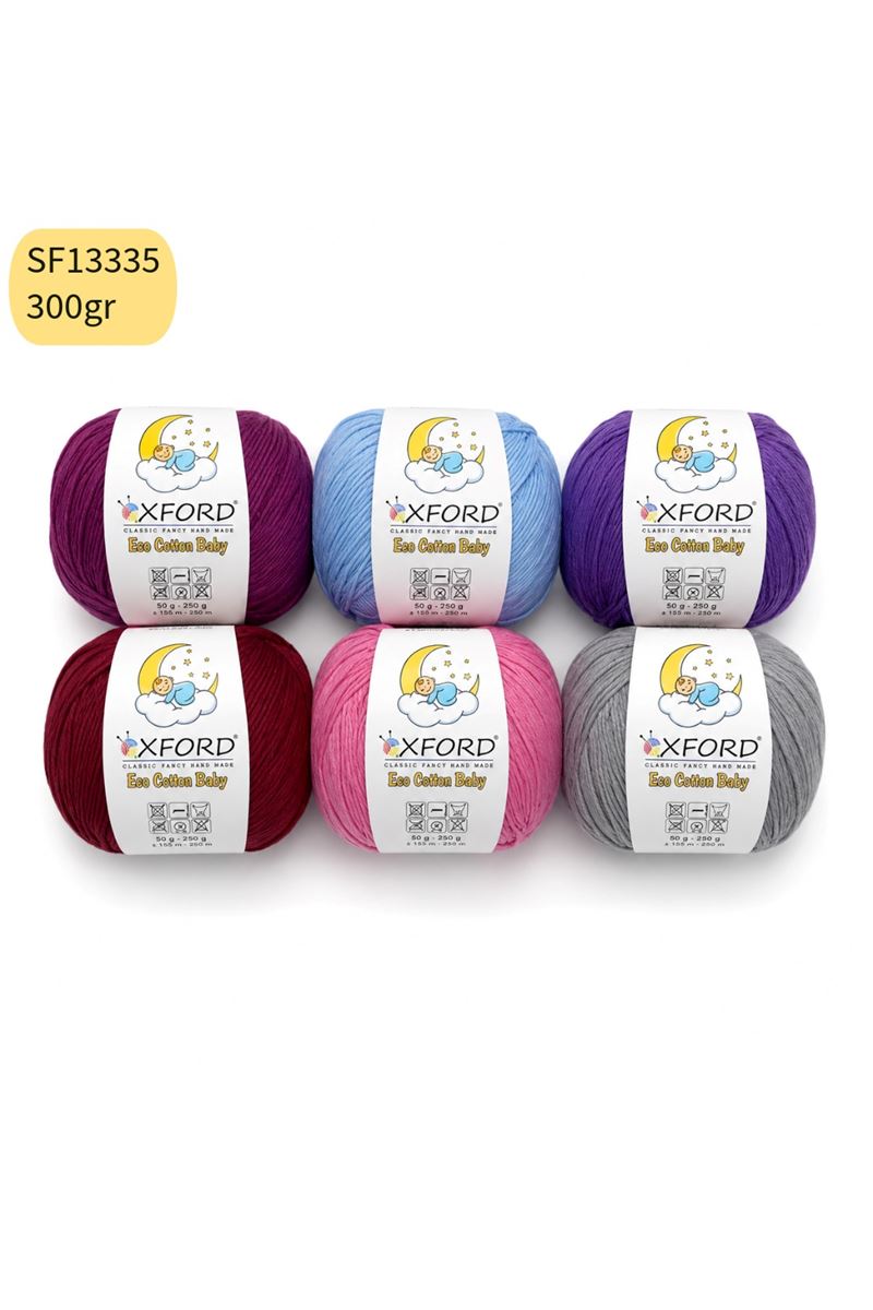 6’lı Paket Eco Cotton Baby - İnce Cotton İp - Tığ İşi - Punch İpi- SF13335