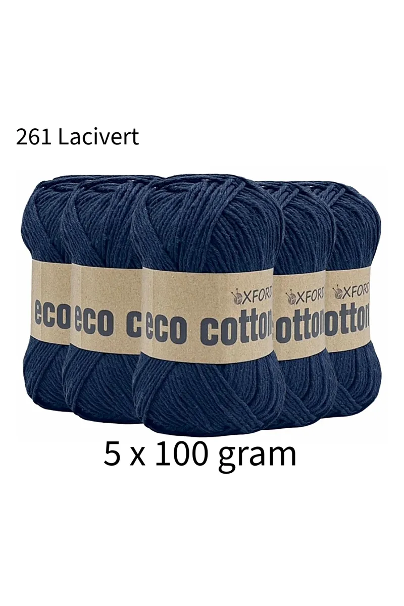 5'li Paket Eco Cotton 100gr-200m No:261 Lacivert