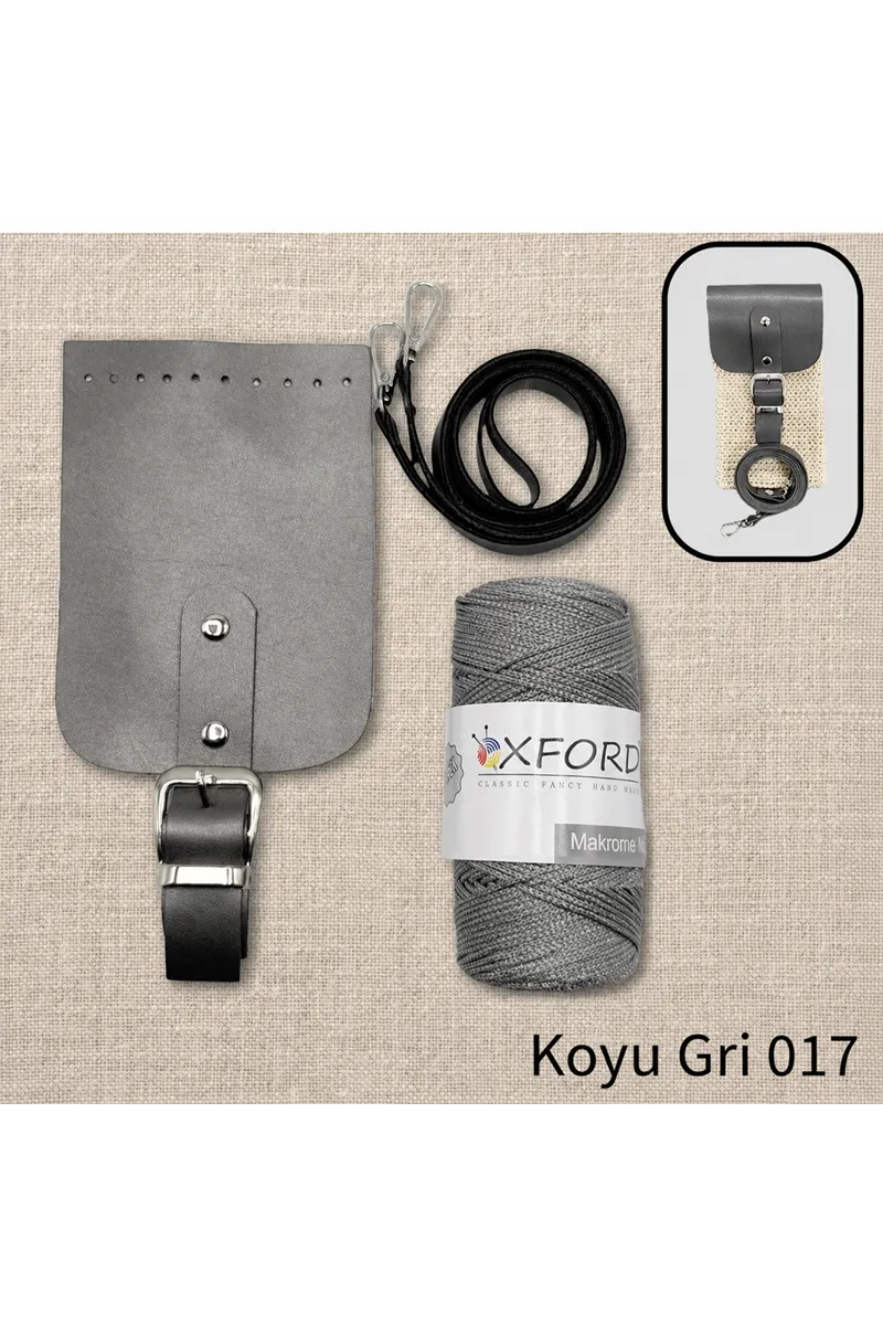 Telefon Çantası Seti 17 Koyu Gri