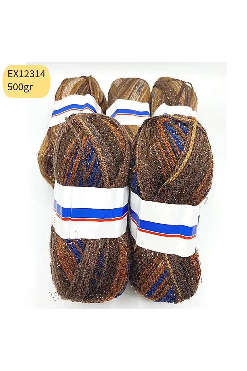 İhraç Fazlası 5'li Paket 500 gr Simli Akrilik Ebruli EX12314