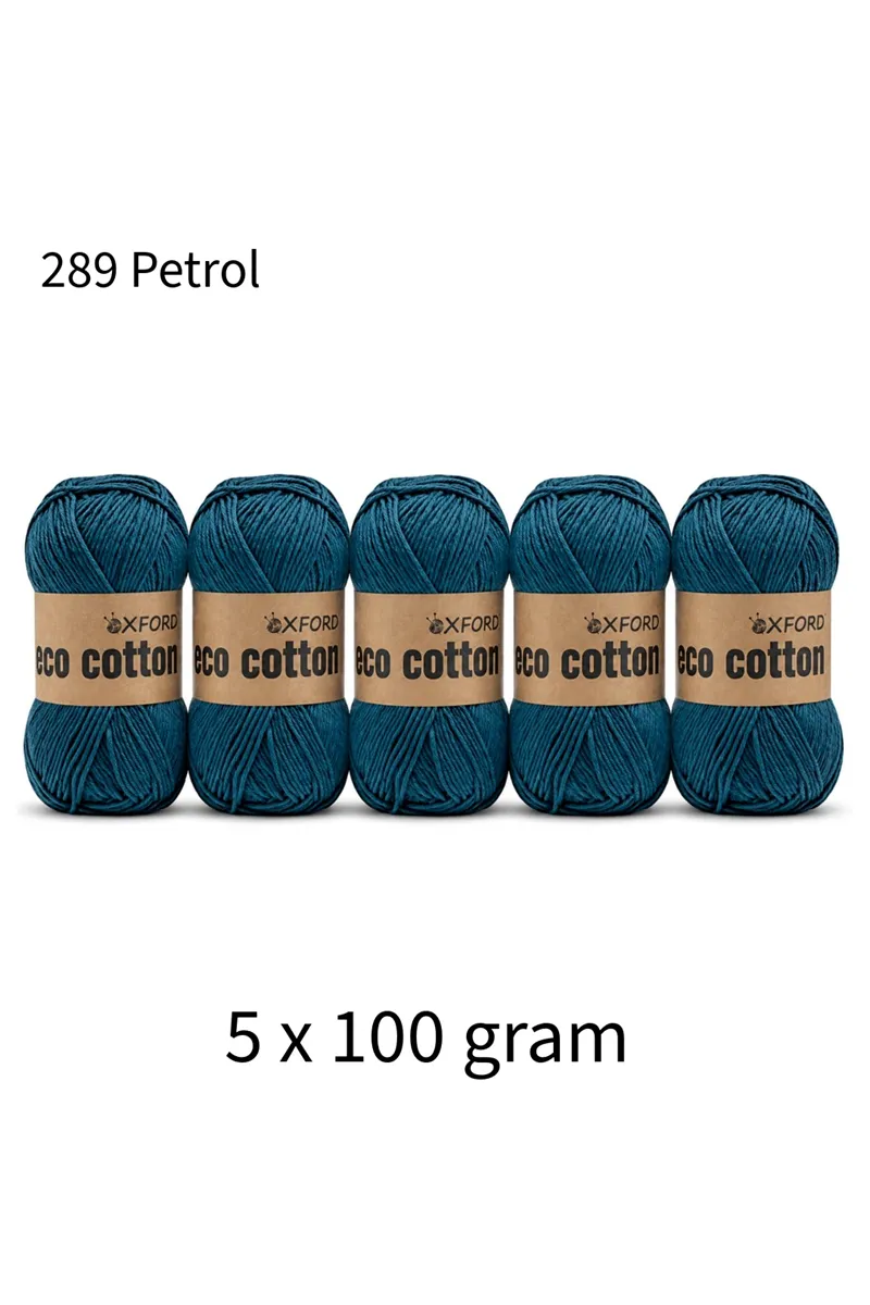 5'li Paket Eco Cotton 100gr-200m No:289 Petrol
