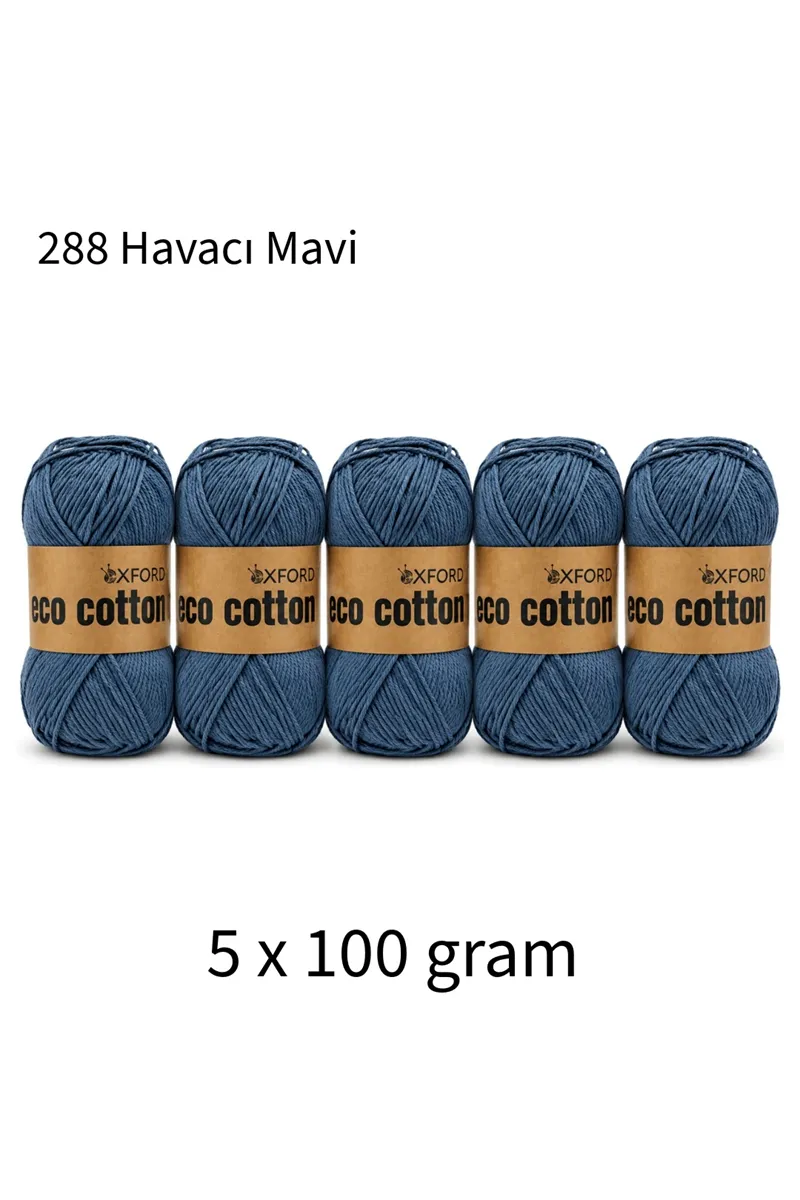 5'li Paket Eco Cotton 100gr-200m No:288 Havacı Mavi
