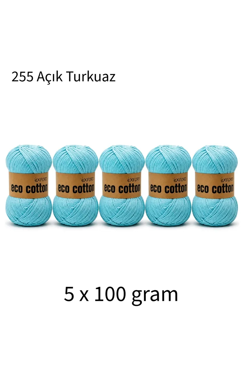 5'li Paket Eco Cotton 100gr-200m No:255 - Açık Turkuaz