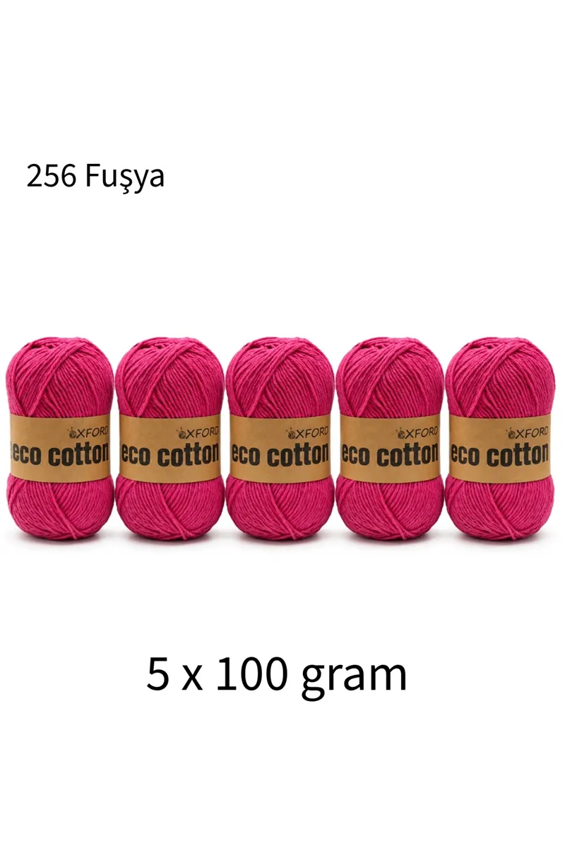 5'li Paket Eco Cotton 100gr-200m No:256 - Fuşya