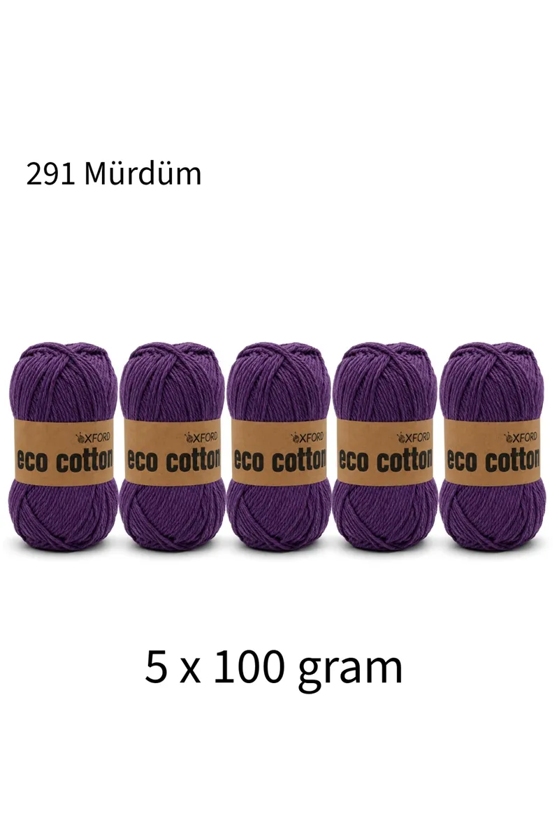 5'li Paket Eco Cotton 100gr-200m No:291 Mürdüm