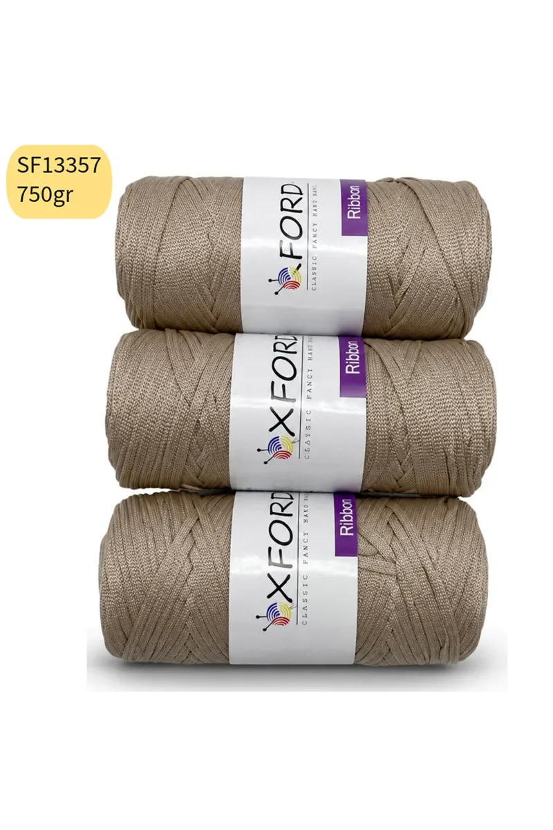 Stok Fazlası 3'lü Paket Polyester Ribbon 750 gram Bej SF13357