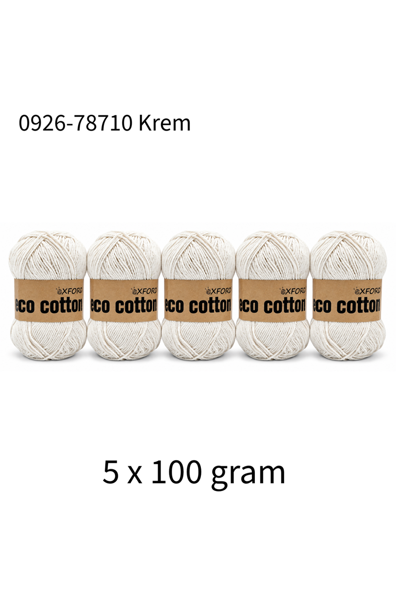 5'li Paket Eco Cotton 100gr-200m No:0926-78710 Krem