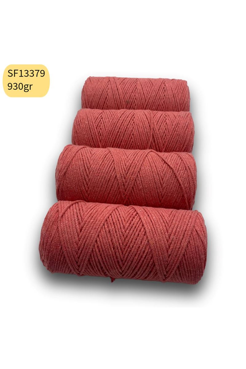 Stok Fazlası 930gr Cotton Makrome Nar Çiçeği SF13379