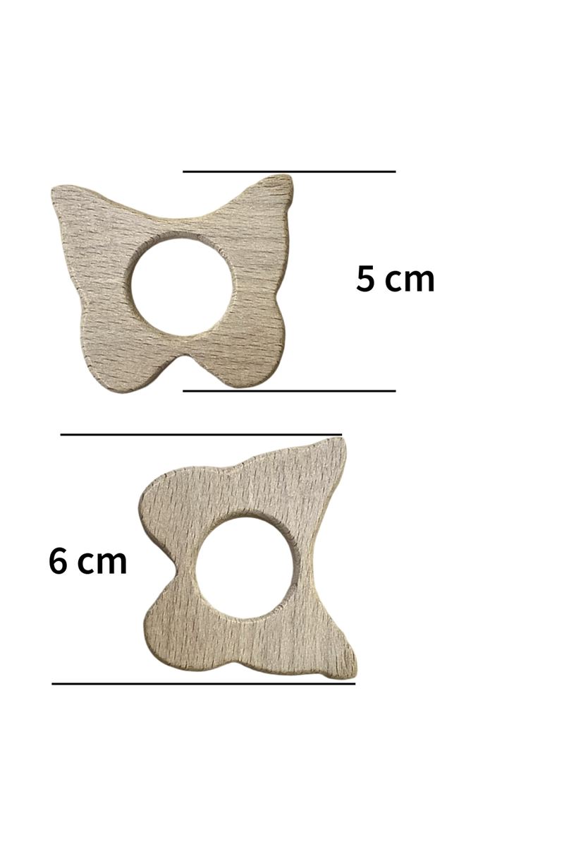 Ahşap Kelebek Halka 70mm 5li paket