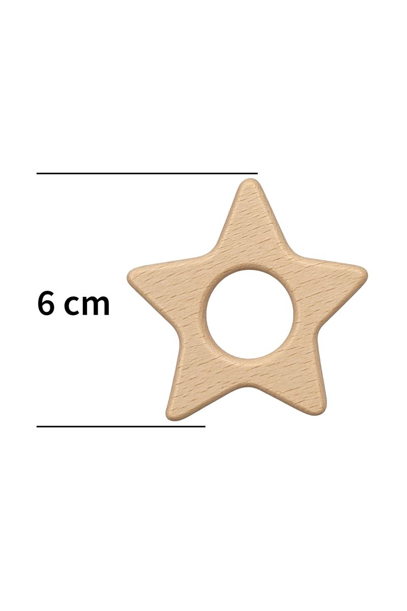 Ahşap Yıldız Halka 60mm 5li paket