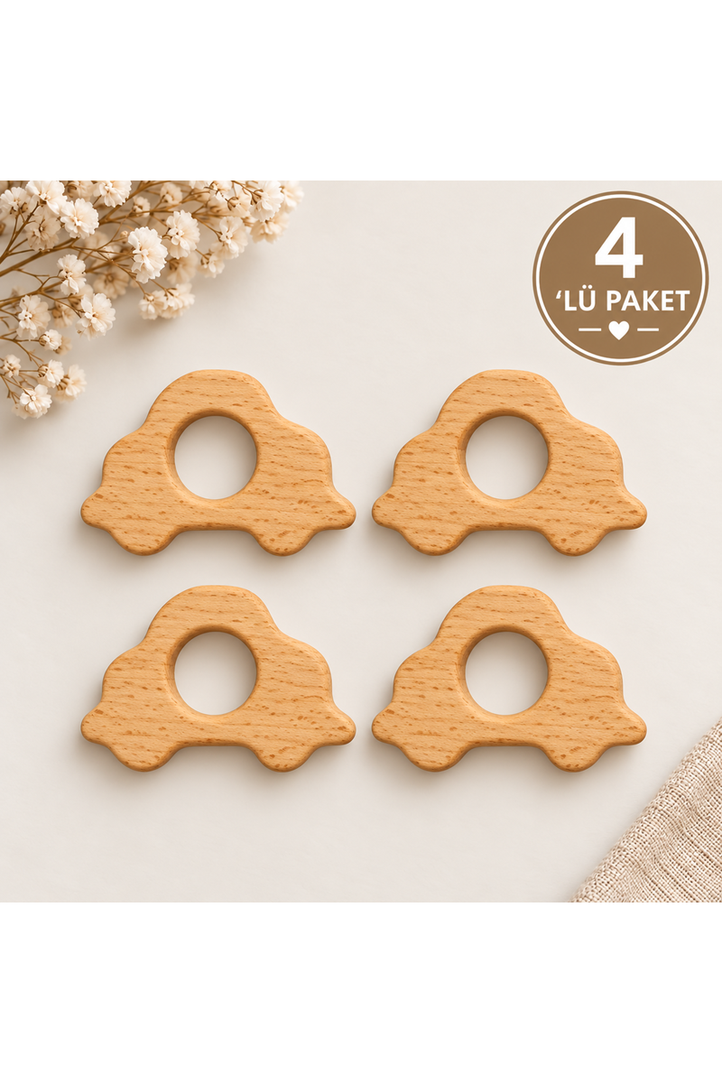 Ahşap Araba Halka 70mm 4lü paket