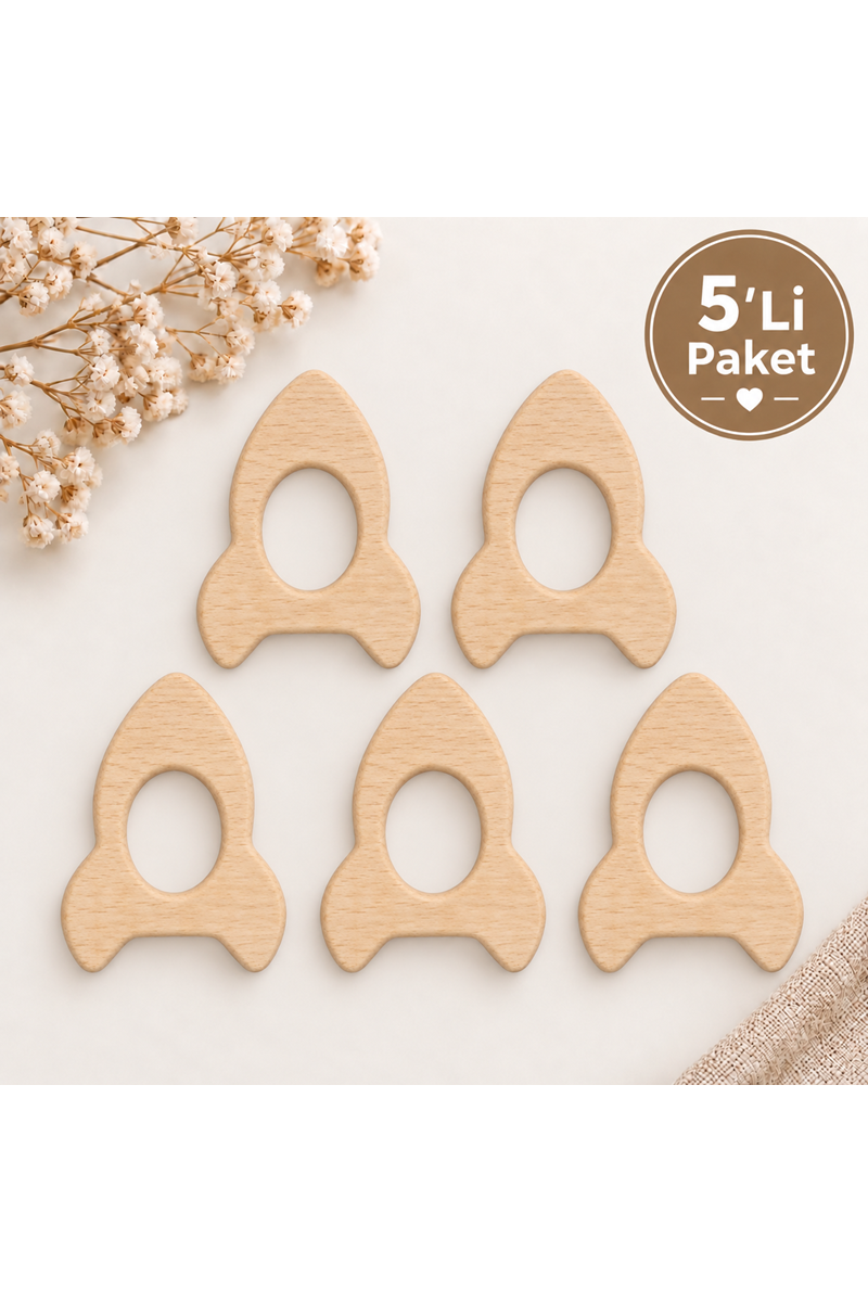 Ahşap Roket Halka 70mm 5li paket