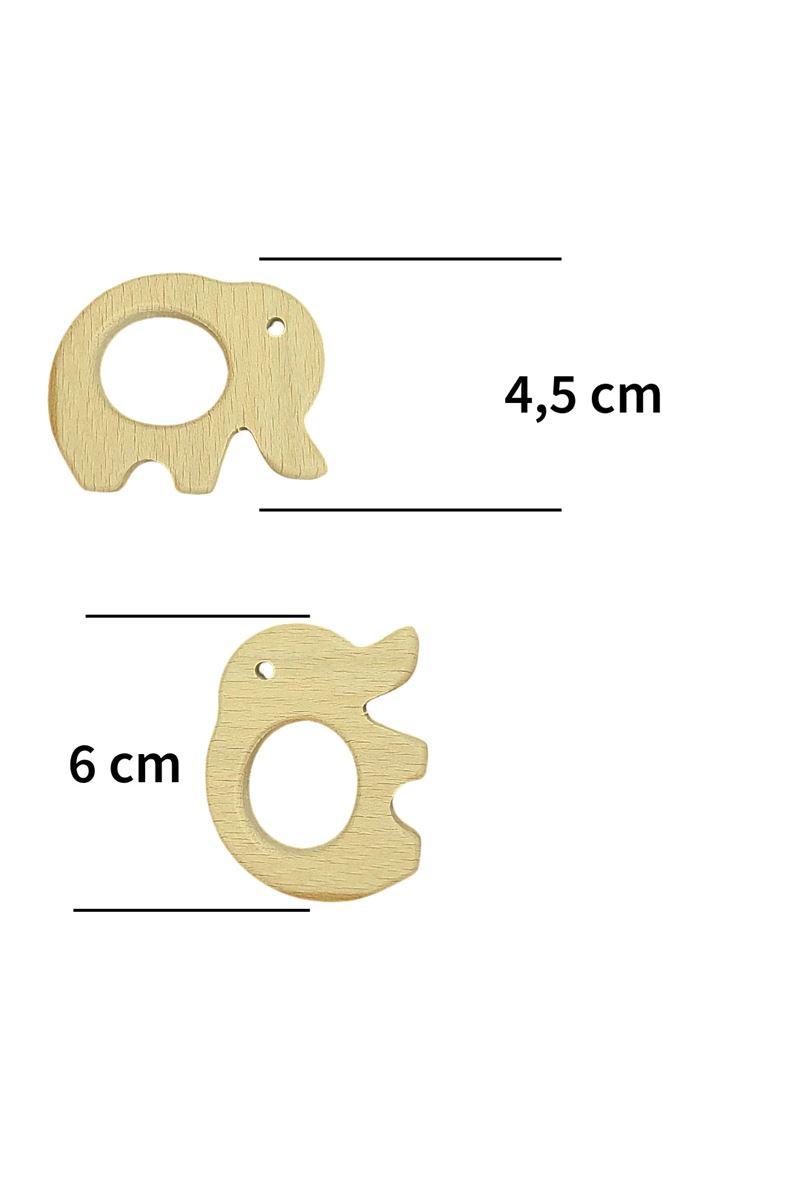 Ahşap Fil Halka 65mm 1 Adet