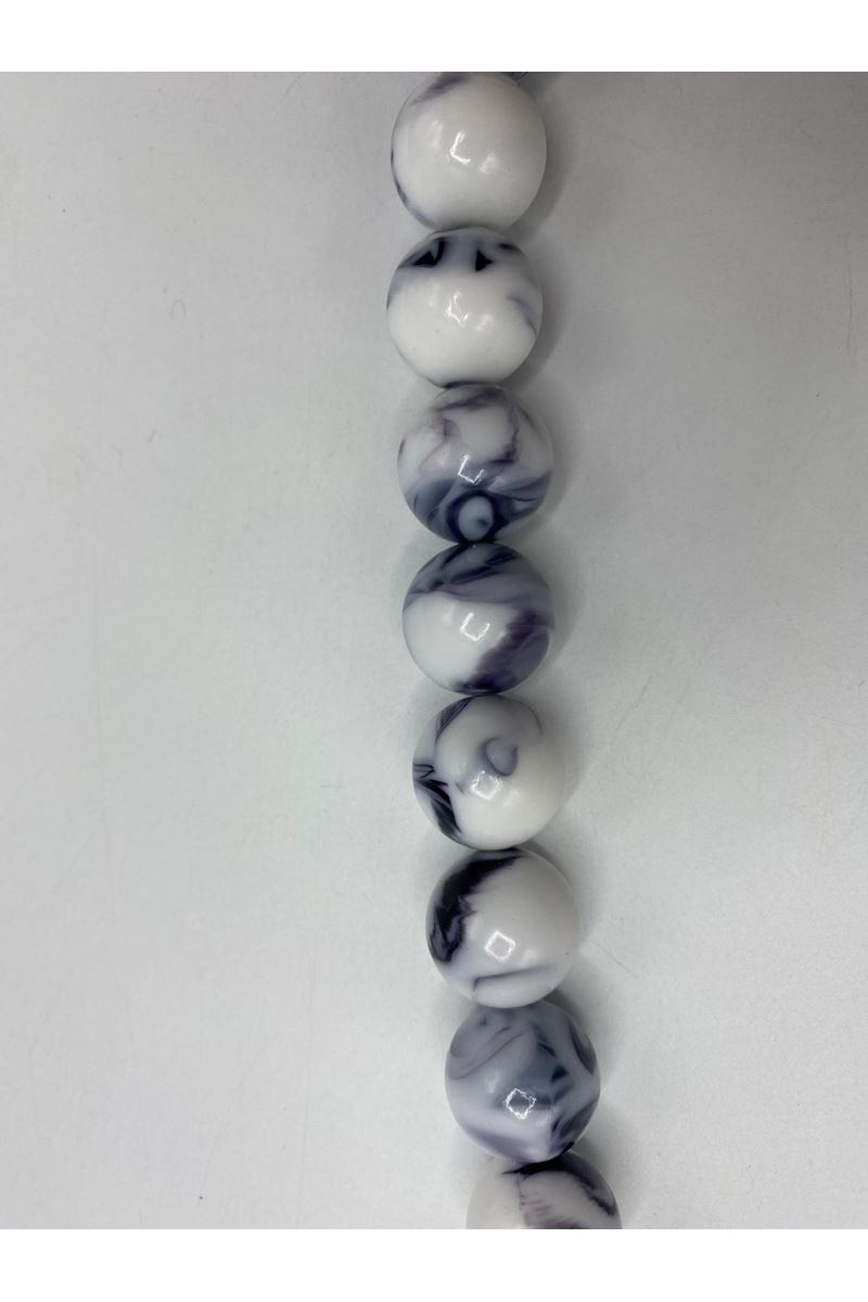 Akrilik Çanta Sapı Mermer Desen İncili Model Altın Renk Kancalı 45 cm